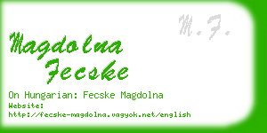 magdolna fecske business card